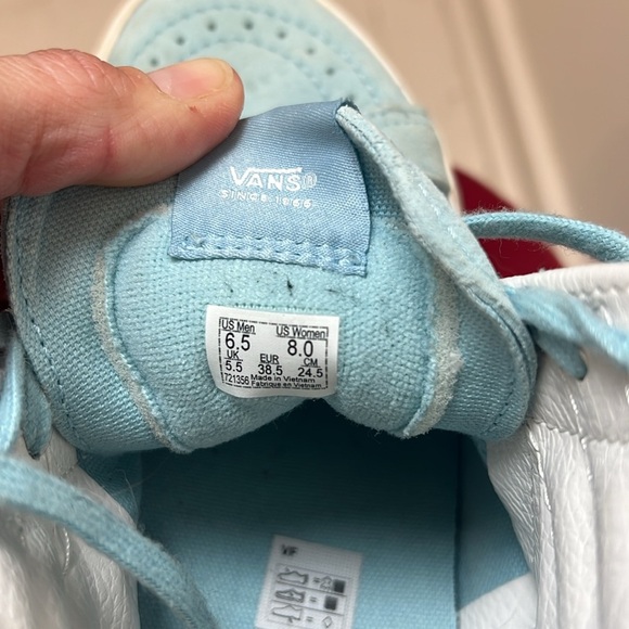 Vans Light Blue Sneakers with back zippers size 8 women’s. - Picture 11 of 12